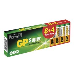 EMOS GP alkalická batéria SUPER AA (LR6) 8+4DB B1320T2