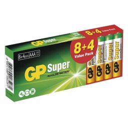 EMOS GP alkalická batéria SUPER AAA (LR03) 8+4DB B1310T2