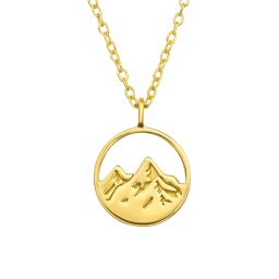 Olivie Strieborný náhrdelník SILVER MOUNTAIN GOLD 7665