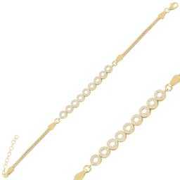 Olivie Strieborný náramok GOLD 7681