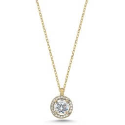 Olivie Strieborný náhrdelník ZIRKON GOLD 7691