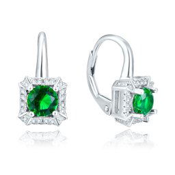 Olivie Strieborné náušnice GREEN 4856