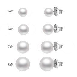 Olivie Náušnice 6mm sladkovodné perly 5501