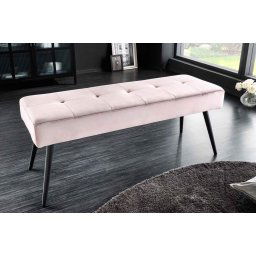 LuxD Dizajnová lavica Bailey 100 cm ružový zamat
