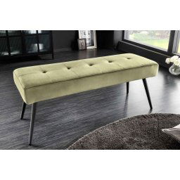 LuxD Dizajnová lavica Bailey 100 cm olivovo-zelený zamat