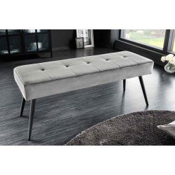 LuxD Dizajnová lavica Bailey 100 cm tmavosivý zamat