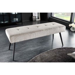 LuxD Dizajnová lavica Bailey 100 cm svetlosivý menčester