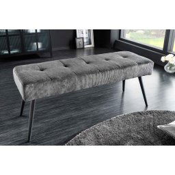 LuxD Dizajnová lavica Bailey 100 cm tmavosivý menčester