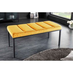LuxD Dizajnová lavica Bailey 80 cm horčicový menčester
