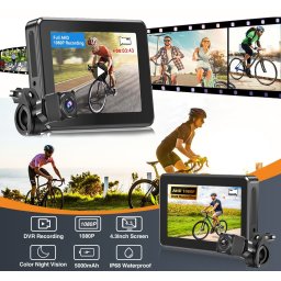 Kamera na bicykel zadná SET - FULL HD Kamera + 4,3" Monitor s nahrávaním na micro SD