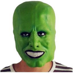 Maska​ na tvár zelená (z filmu MASK) - pre deti aj dospelých na Halloween či karneval