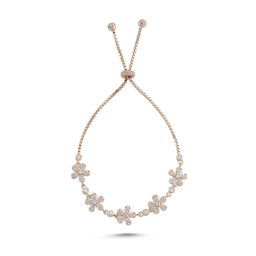 Olivie Strieborný kvetinový náramok ROSE 3825