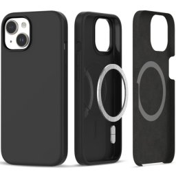 Tech-Protect Silicone MagSafe kryt na iPhone 15, čierny