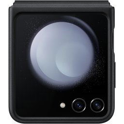 Samsung Kožený Kryt pre Galaxy Z Flip5 Black EF-VF731PBEGWW