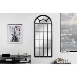 LuxD Dizajnové nástenné zrkadlo Window II čierne x 28570