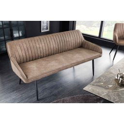 LuxD Dizajnová lavica Esmeralda 160 cm taupe