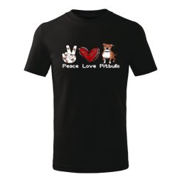 Detské tričko - Peace Love Pitbulls