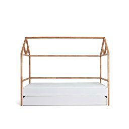 Posteľ BELL AMY LOTTA BED HOUSE 90x200 biela matná/dub