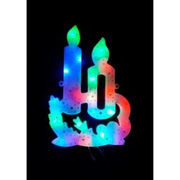 Vianočná multikolor LED dekorácia Svietnik 29 cm