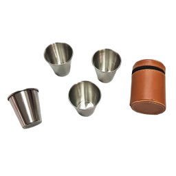 Nerezový pohárik sada 4 ks 70 ml