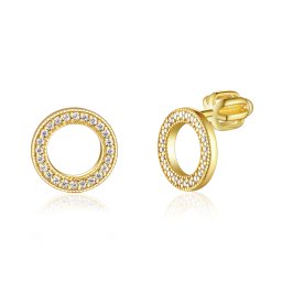 Olivie Strieborné náušnice KRUH GOLD 7938