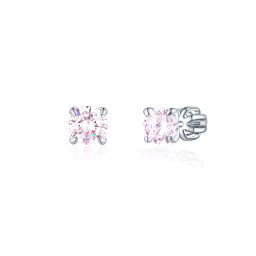 Olivie Strieborné 5mm náušnice PIPPI PINK 7954