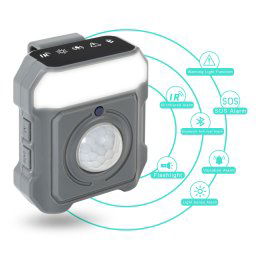 Osobný alarm - mini bezpečnostný alarm 7v1 vibračný/zvukový/svetelný - 130 dB siréna + PIR senzor