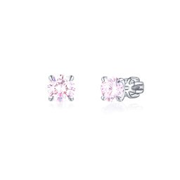 Olivie Strieborné 6mm náušnice PIPPI PINK 7960