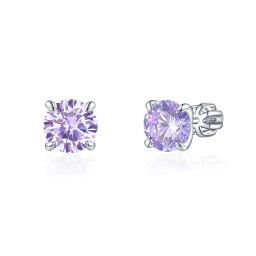 Olivie Strieborné 7mm náušnice PIPPI PURPLE 7967