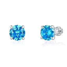 Olivie Strieborné 8mm náušnice PIPPI BLUE 7976