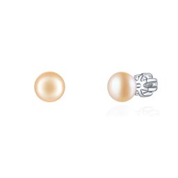 Olivie Stříbrné 5mm náušnice PERLY PEACH 7980