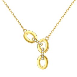 Olivie Strieborný náhrdelník REŤAZ GOLD 7991