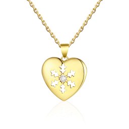 Olivie Strieborný náhrdelník SRDIEČKO GOLD 7995
