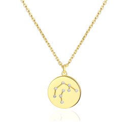 Olivie Strieborný náhrdelník VODNÁŘ GOLD 8023