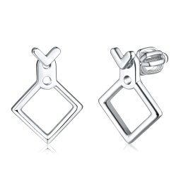 Olivie Strieborné geometrické náušnice 8036