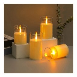 LED sviečka 10 x 7,5 cm v puzdre