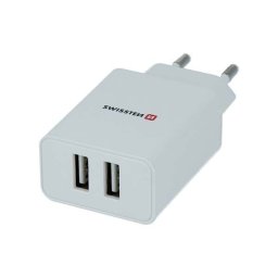 Sieťový Adaptér Swissten Smart IC 2 x USB 2,1A a Dátový kábel USB Lightning MFi 1,2 m, biela 22055000