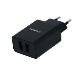 Sieťový Adaptér Swissten Smart IC 2 x USB 2,1A Power a Dátový kábel USB Lightning MFi 1,2 m, čierna 22056000