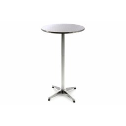 Barový stôl 110 cm okrúhly - strieborný