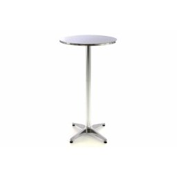 Barový stôl 115 cm okrúhly - strieborný