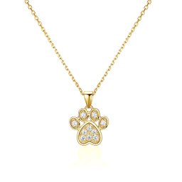 Olivie Strieborný náhrdelník LABKA GOLD 8107
