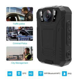 Kamera na telo BODYCAM s 4K rozlíšenie s IP68 + podpora 4G/NFC/WIFI/BT + 64GB + 4 IR LED