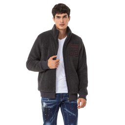 Cipo & Baxx mikina CL543 anthracite Teddy