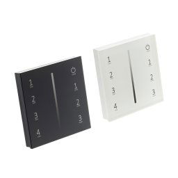 T-LED DimLED bezdrôtový nástenný ovládač 0/1-10V 4-kanálový Vyberte farbu: Čierna 069251