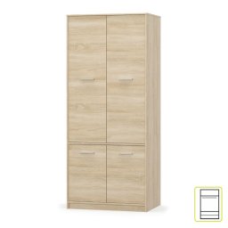 Kondela Skriňa, 83cm, kombinovaná, dub sonoma, TEYO 4D