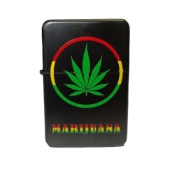 Benzínový zapaľovač MARIJUANA + Možnosť Gravírovania + Benzín Zadarmo