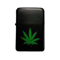Benzínový zapaľovač Hemp Leaf + Možnosť Gravírovania + Benzín Zadarmo