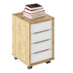 Kondela Kontajner, 43cm, dub artisan, biely, RIOMA TYP 14