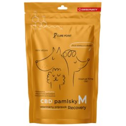 CBD Pamlsky Recovery M, 100g ( sú obohatené o cvrčkovú múku, ktorá je bohatým zdrojom živočíšneho proteínu podporujú zdravie a vitalitu pôsobia antistresovo sú vyrobené z kvalitných surovín testované v nezávislých akreditovaných laboratóriách pečené s)