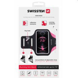 Športové puzdro Swissten Armband 7", ružová 32903700